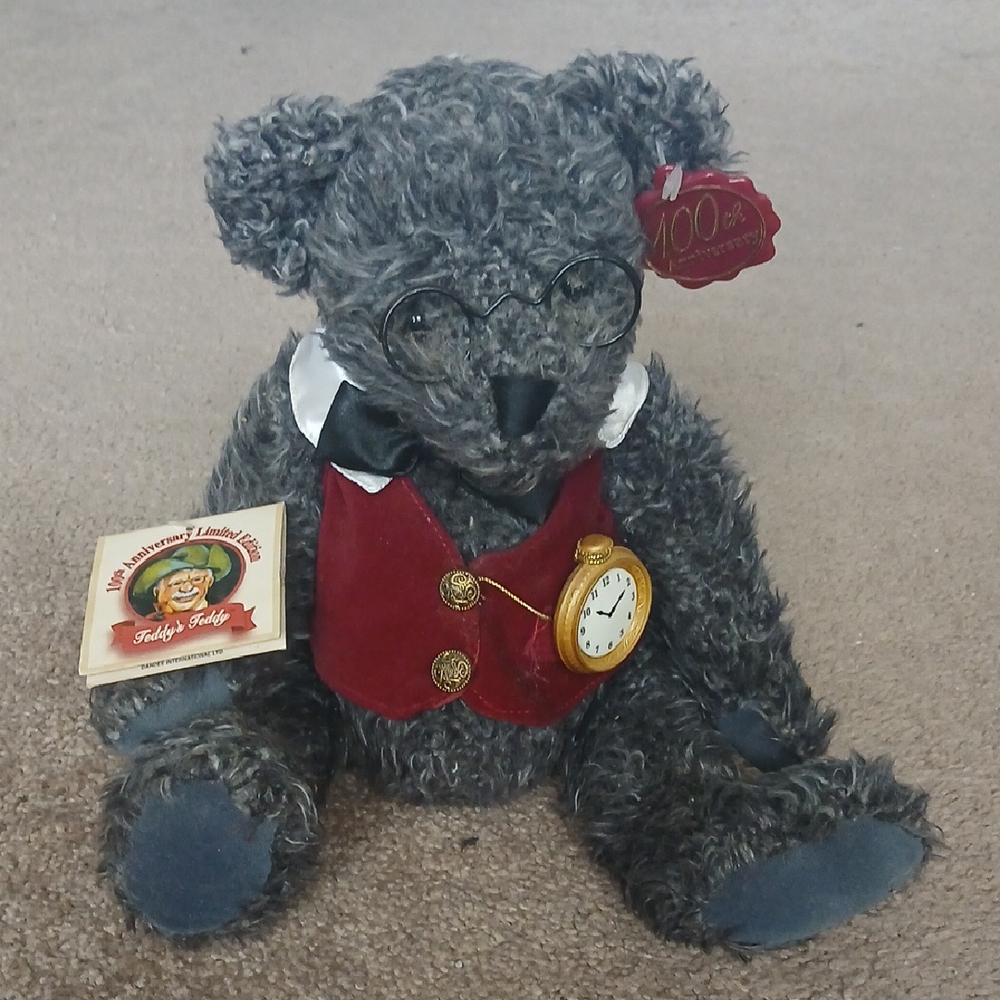 Dan Dee Teddy Bear with Red Vest With Tags